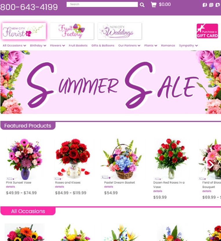 New City Florist website